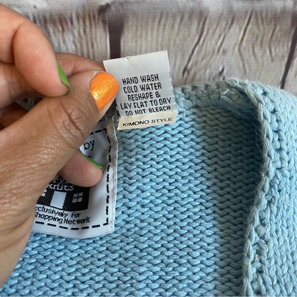 Storybook Knits “Kimono Style” Cardigan Sweater Embroidered SZ 2XL - Picture 5 of 11